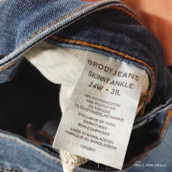 Brody jeans skinny ankle‎ medium wash size 24x x 31L denim - Picture 6 of 7
